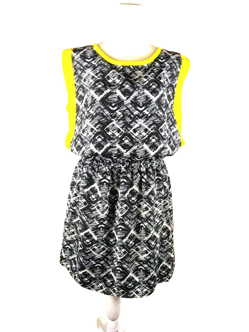 Charming Charles Women's Summer Dress Size Medium Sleeveless Black White...
